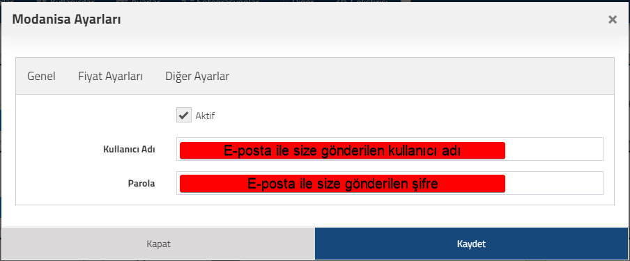 AKINSOFT e-Ticaret Programında Modanisa Entegrasyon İşlemleri – 1 (Genel Ayarlar)