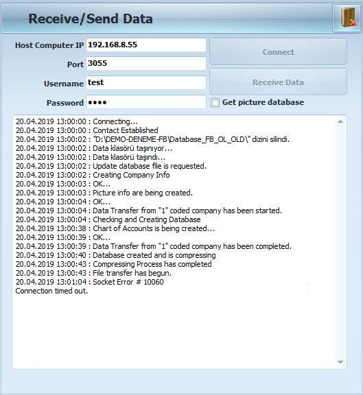 I encounter ””Connection timed out ( Error 10060 )”” What can I do?