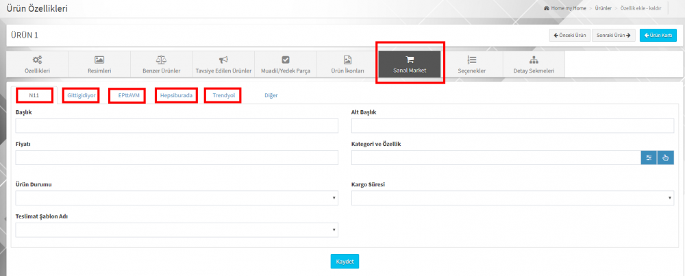 Akinsoft E Ticaret Sanal Pazarlar Yonetimi